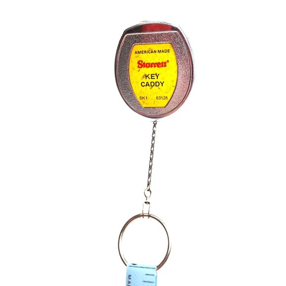 Vintage Starrett Key Caddy SK1 63135 Belt Clip Ring Keychain Retractable Chain - Picture 3 of 5